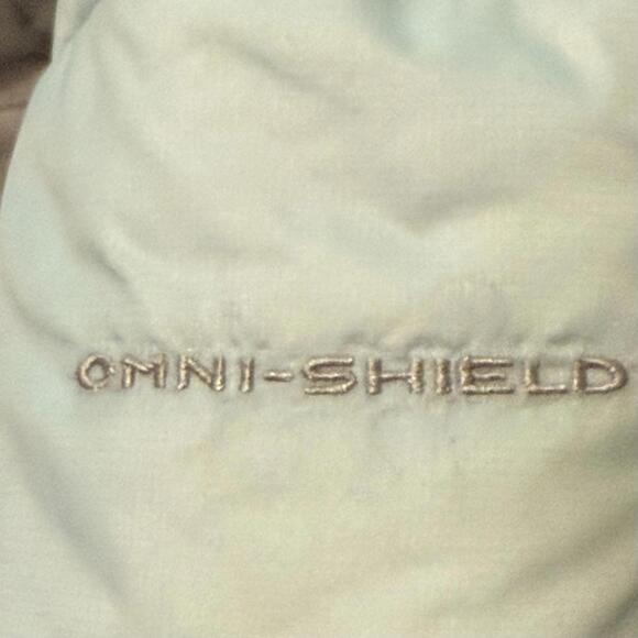 Women's Columbia Omni Shield Puffer Light Blue Hooded Jacket M - Picture 4 of 6